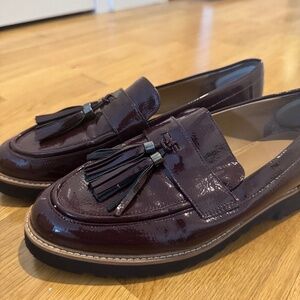 Franco Sarto patent leather loafers